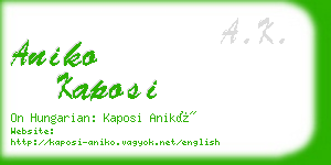 aniko kaposi business card